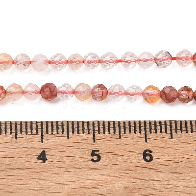 Natural Hematoid Quartz/Ferruginous Quartz Beads Strands G-Z161-A01-3mm-1