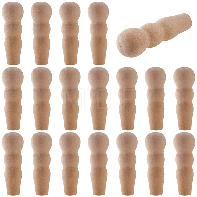 10Pcs Unfinished Wood Puppet WOOD-GF0002-42B-1