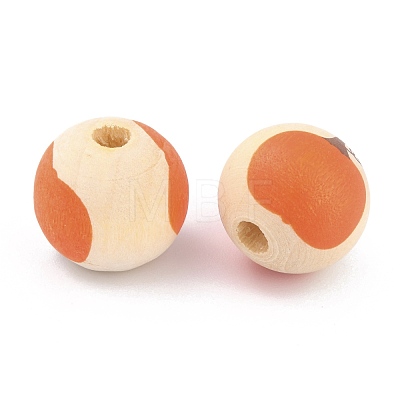 Autumn Theme Natural Wooden Beads WOOD-O005-03D-1