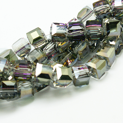Electorplated Glass Beads EGLA-E006-1C-1