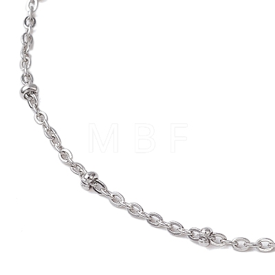 304 Stainless Steel Satellite Chain Slider Bracelet Making AJEW-JB01246-02-1