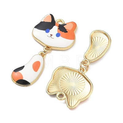 Printed Alloy Pendants ENAM-K076-45G-07-1