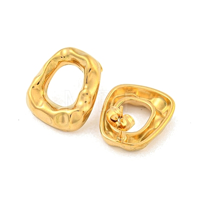 Trapezoid 304 Stainless Steel Ear Studs EJEW-L290-006G-1