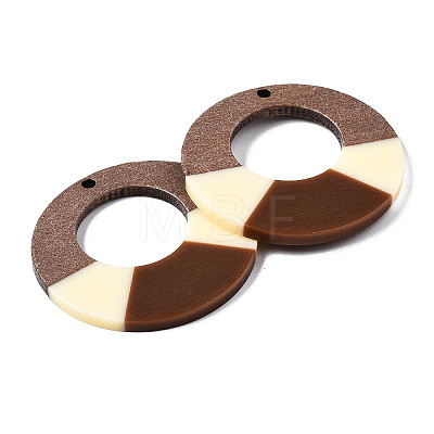 Resin & Walnut Wood Pendants RESI-S389-068A-A12-1