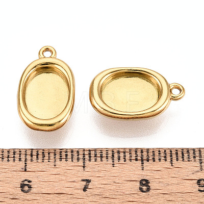 304 Stainless Steel Pendant Cabochon Settings STAS-N114-46B-G-1
