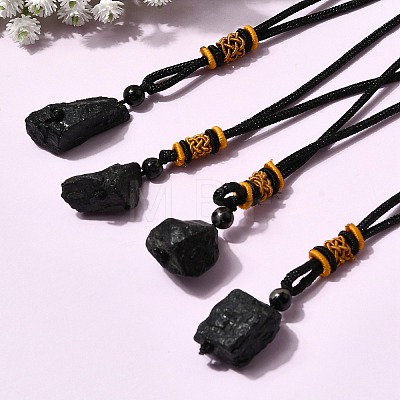 Natural Tourmaline Pendants Necklaces NJEW-B156-01-1