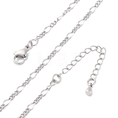 Brass Figaro Chains Necklaces for Women NJEW-D302-01P-1