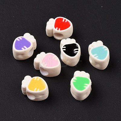 Rubberized Style Acrylic European Beads SACR-E009-02-1