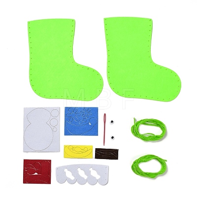 DIY Non-woven Fabric Christmas Sock Kits DIY-Q031-02G-1