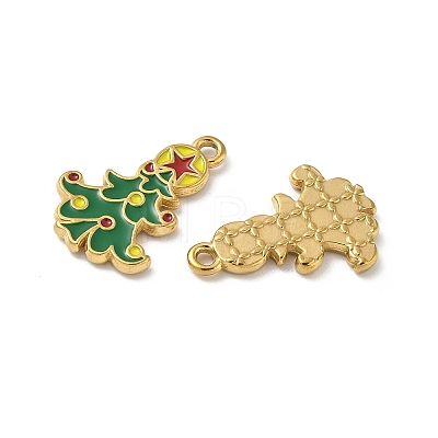 304 Stainless Steel Enamel Pendants STAS-L300-012G-35-1