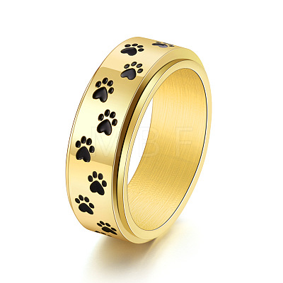 304 Stainless Steel Rotatable Finger Rings WG63F35-02-1
