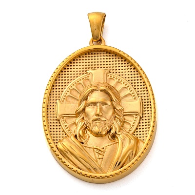 Religion Golden Tone 304 Stainless Steel Pendants STAS-K289-01G-09-1