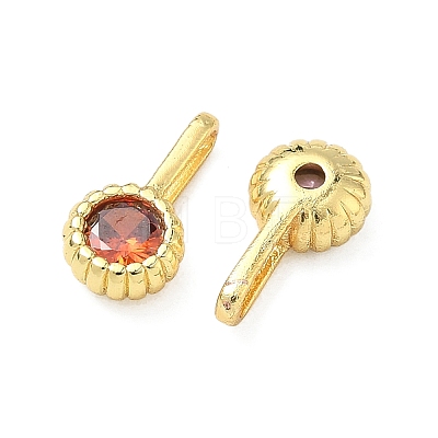 Brass Micro Pave Cubic Zirconia Pendants KK-L264-01G-1