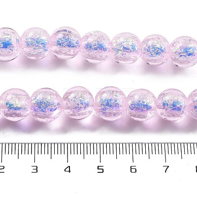 Handmade Foil Lampwork Beads Strands FOIL-K003-06B-17-1