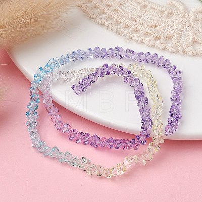 Transparent Baking Paint Glass Bead Strands GLAA-YW0003-17I-1