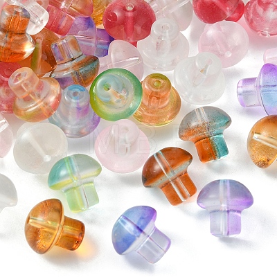 80Pcs 8 Colors Transparent Glass Beads GLAA-FS0001-44-1