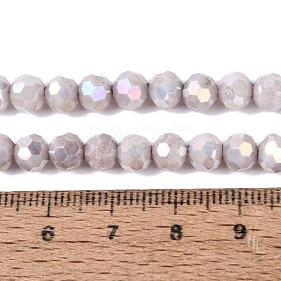 Anti-Tarnish Electroplate Glass Beads Strands EGLA-ZX010-6mm-01-1