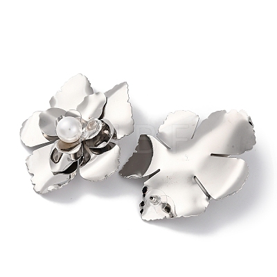 Alloy Flower Stud Earrings for Women EJEW-U028-14P-1