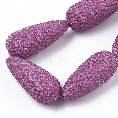 Polymer Clay Rhinestone Beads RB-L033-07H-1