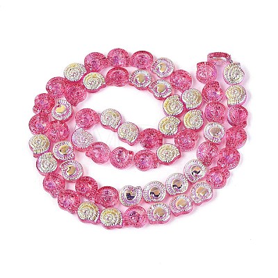 Electroplate Transparent Glass Beads Strands EGLA-Q136-02A-04-1