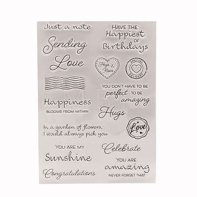 Blessing Words and Phrases Silicone Stamps PW-WG627C9-01-1