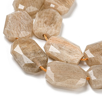 Natural Peach Moonstone Beads Strands G-P544-B04-01-1