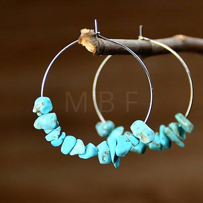 Alloy Hoop Earrings WGA158A-04-1