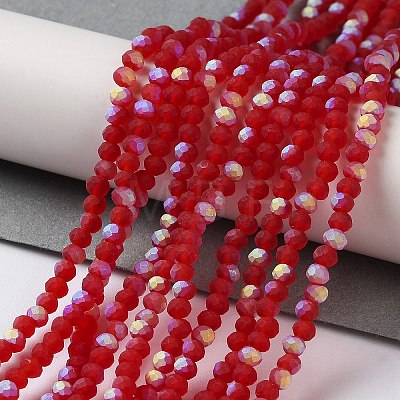 Imitation Jade Glass Beads Strands EGLA-A034-T2mm-MB07-1