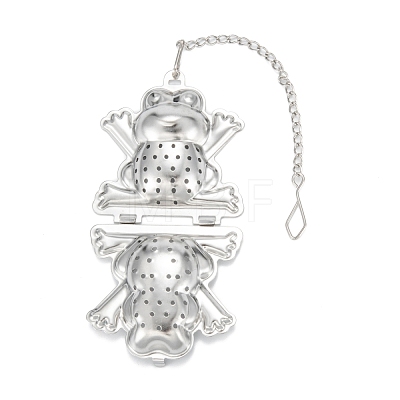 Frog Shape Tea Infuser AJEW-P091-05P-1