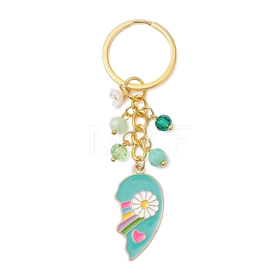 2Pcs Alloy Enamel Charm Keychains KEYC-JKC01093-1