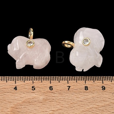 Natural Rose Quartz Carved Pendants GG-CBA105B-03J-G-1