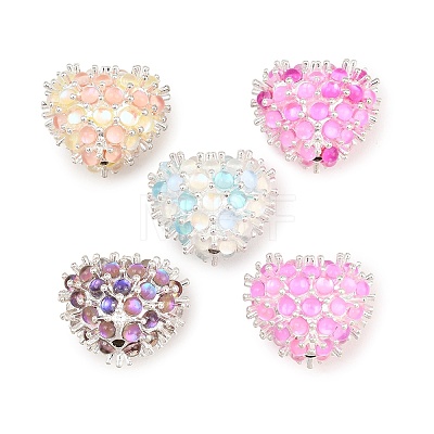 Valentine's Day Alloy Plastic Beads FIND-E056-01-1