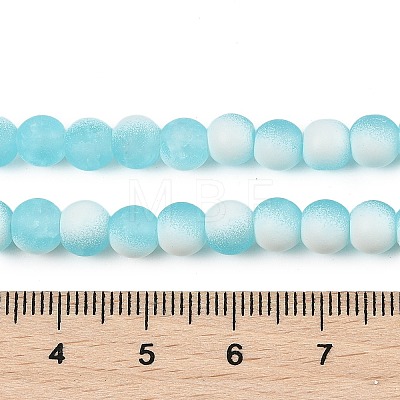 Frosted Crackle Glass Beads X1-GLAA-U001-8mm-M08-1