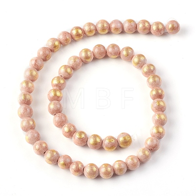 Natural Mashan Jade Beads Strands G-F670-A22-8mm-1