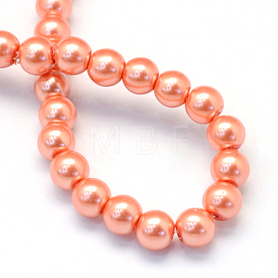 Baking Painted Pearlized Glass Pearl Round Bead Strands X-HY-Q003-10mm-77-1