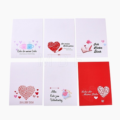 Rectangle Paper Greeting Cards DIY-F096-21-1