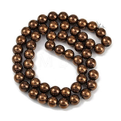 Electroplated Synthetic Magnetic Hematite Beads Strands G-G174-L01-04-1