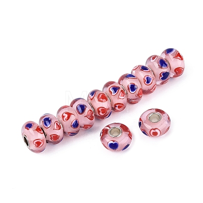 Handmade Lampwork & Brass Core European Beads LS-LAMP-N044-05S-01-1
