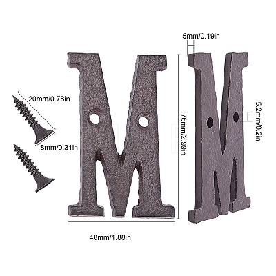 Iron Home Address Number AJEW-WH0126-25M-1