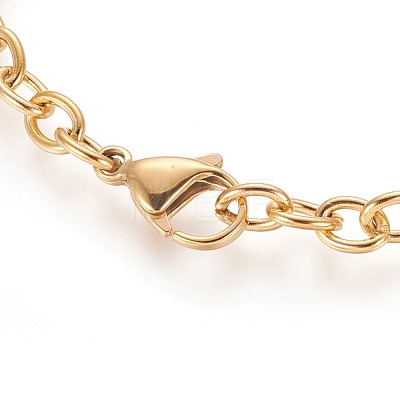 304 Stainless Steel Link Bracelets & Stud Earrings & Pendant Necklaces Sets SJEW-E335-04-1