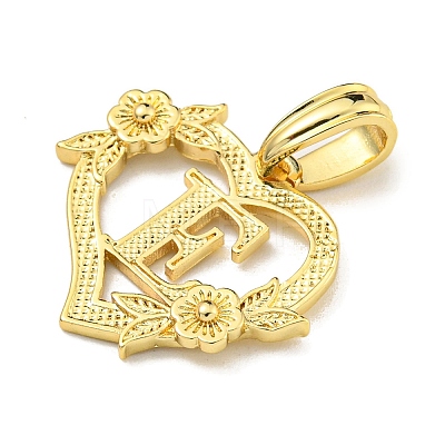 Heart Brass Pendants KK-I714-04G-E-1