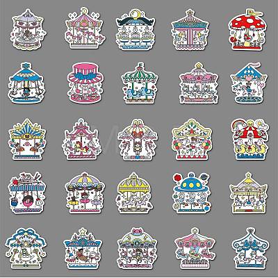 50Pcs Carousel PET Stickers PW-WG2DB4E-01-1