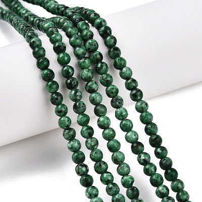 Dyed Natural White Jade Beads Strands G-T140-4mm-B08-1