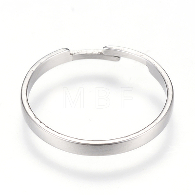 Adjustable 304 Stainless Steel Finger Ring Settings X-MAK-R012-10-1