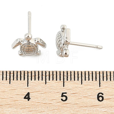 Brass Stud Earrings EJEW-R016-26P-04-1