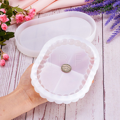 2Pcs 2 Styles DIY Tray Silicone Molds DIY-TA0010-45-1