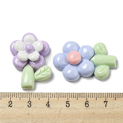 Opaque Resin Decoden Cabochons RESI-F052-B06-1