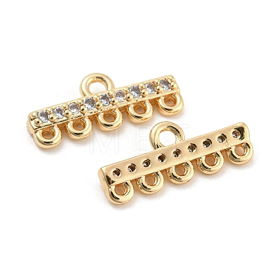 Brass Micro Cubic Zirconia Chandelier Components Links X-KK-Q789-47G-1