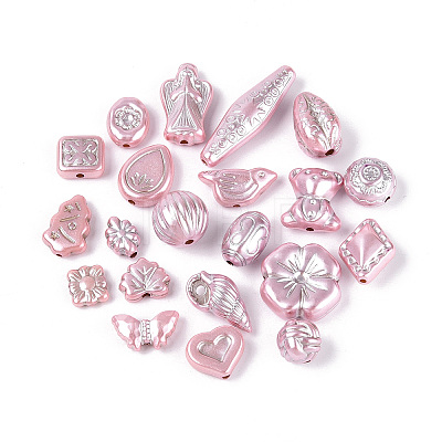 Pearlized Opaque Acrylic Beads OACR-T029-04C-1