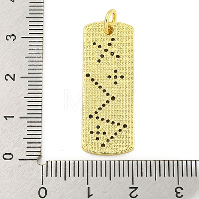Real 18K Gold Plated Brass Micro Pave Cubic Zirconia Pendants KK-R159-06B-G-1